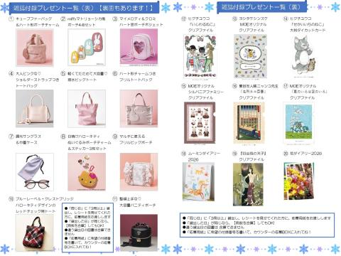 雑誌付録プレゼント2025